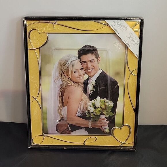 Splash True Love photo frame 5" x 7" Silver and Yellow plated - Picture 2 of 12